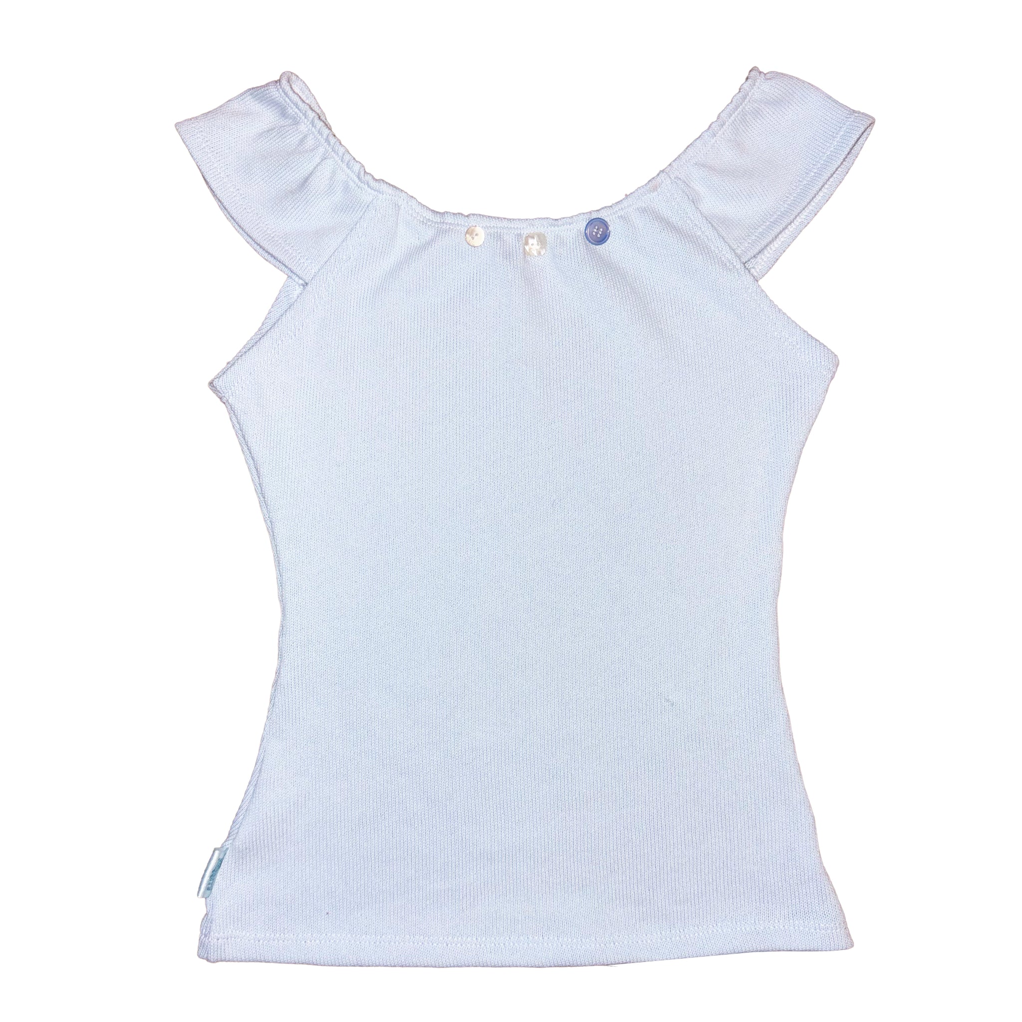 One of a kind Knit Blue buttons