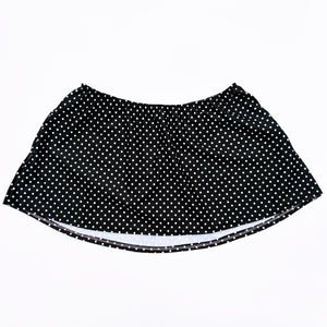 Polka Dot Swim Skirt Black