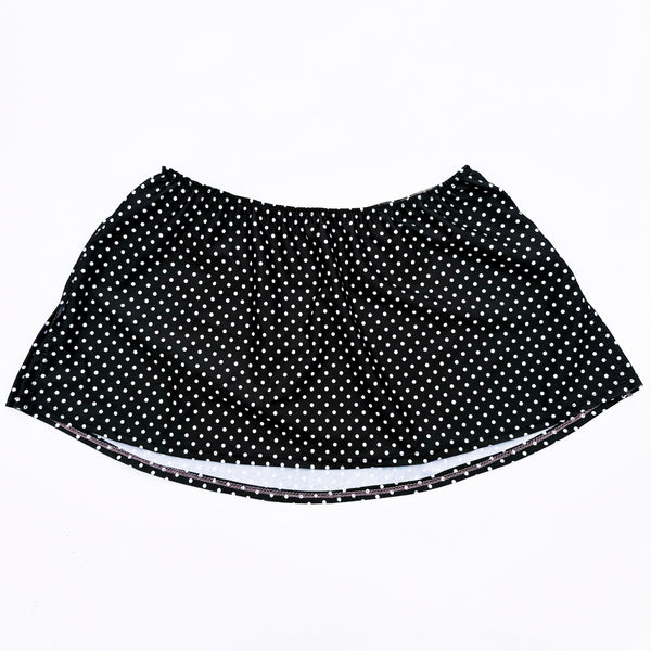 Polka Dot Swim Skirt Black
