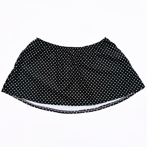 Polka Dot Swim Skirt Black