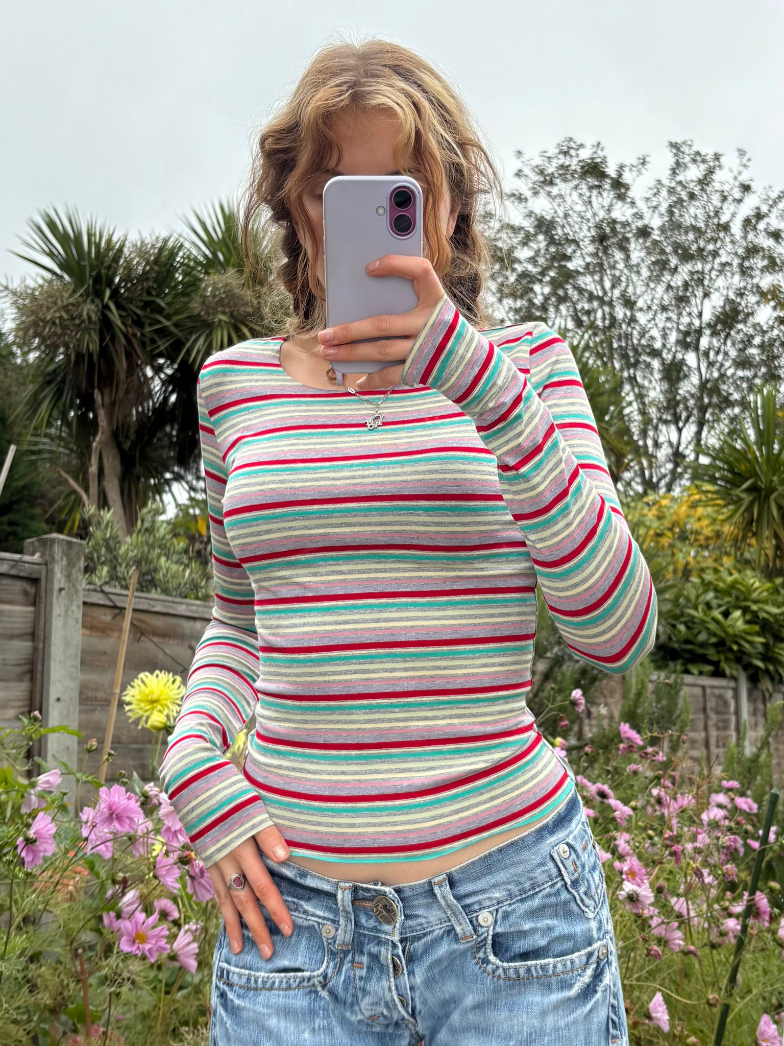 Multi-Stripe Long Sleeve Top