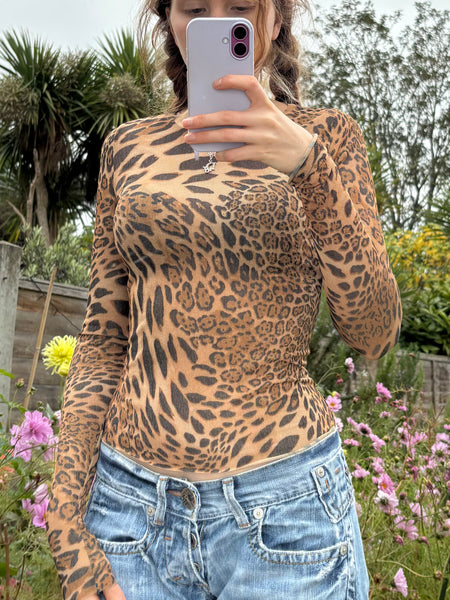 Glitter Leopard Long Sleeved Top