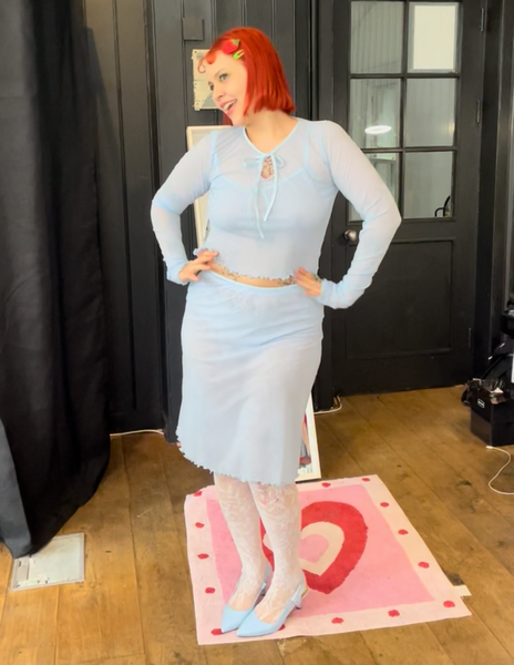 Bella 3 Piece Polka Dot Mesh Set