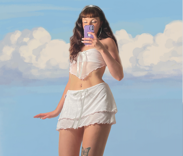 White and pink fairy set