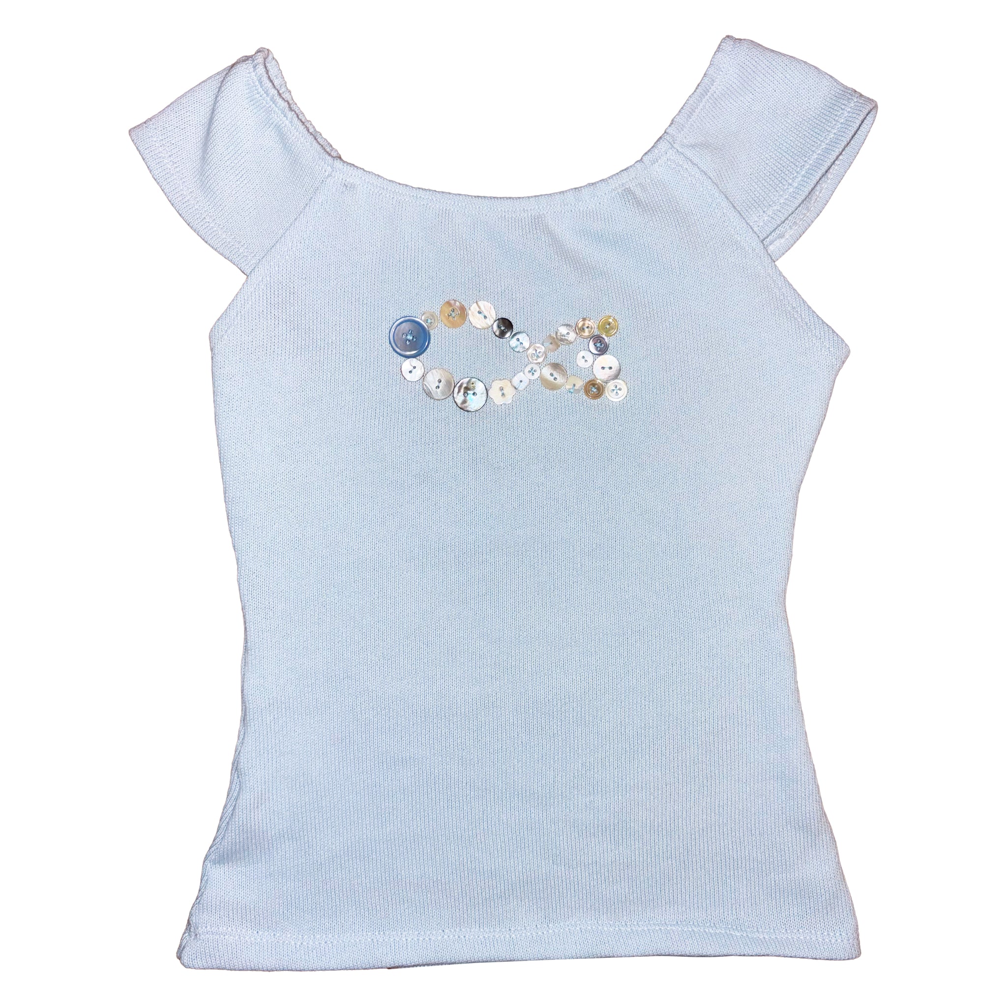 One of a kind Knit Blue Fish