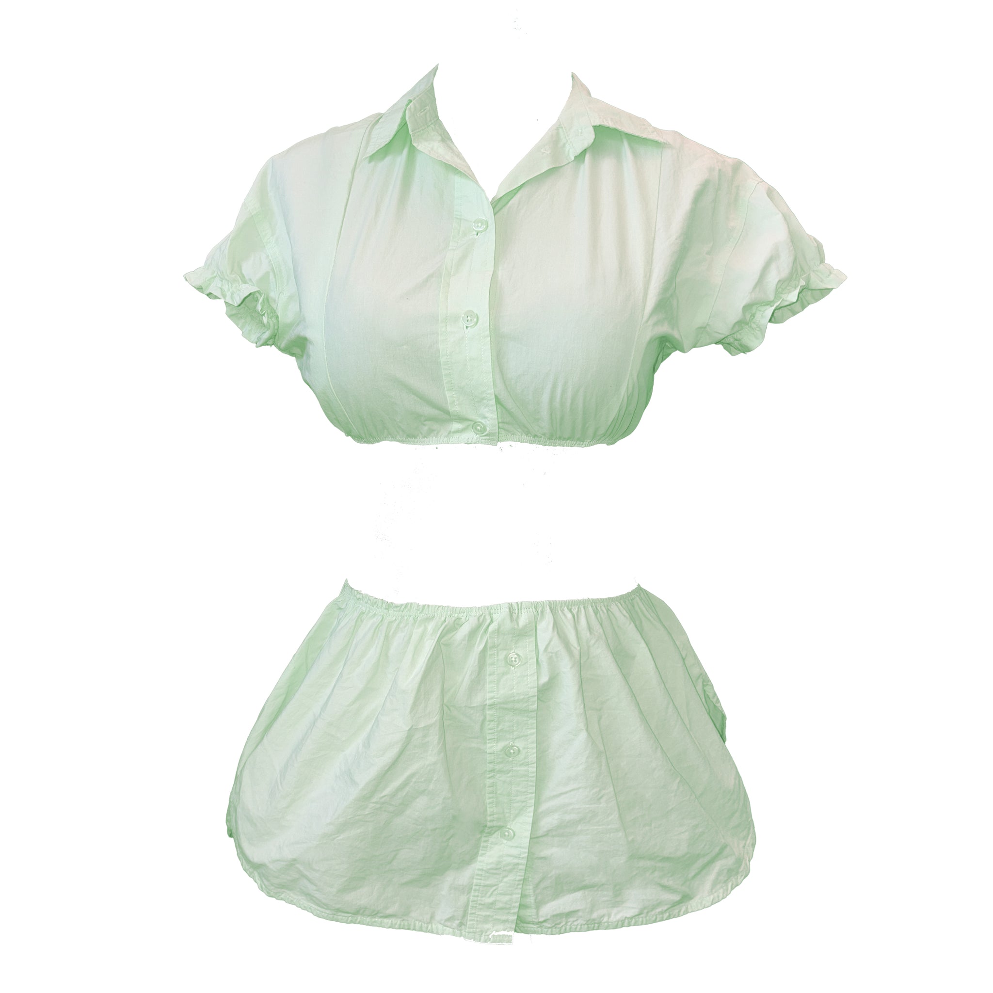 One of a kind custom skirt set tinkerbell vibes