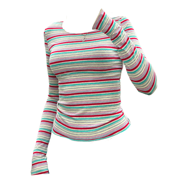 Multi-Stripe Long Sleeve Top