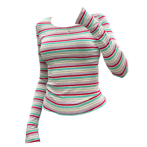 Multi-Stripe Long Sleeve Top