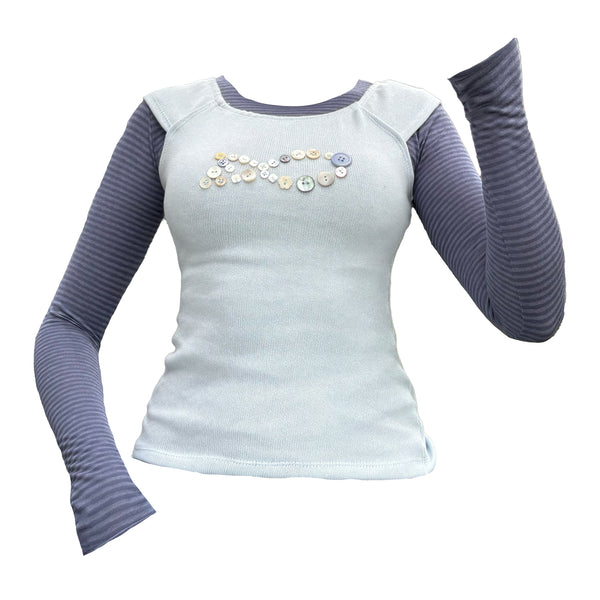 One of a kind Knit white fishy