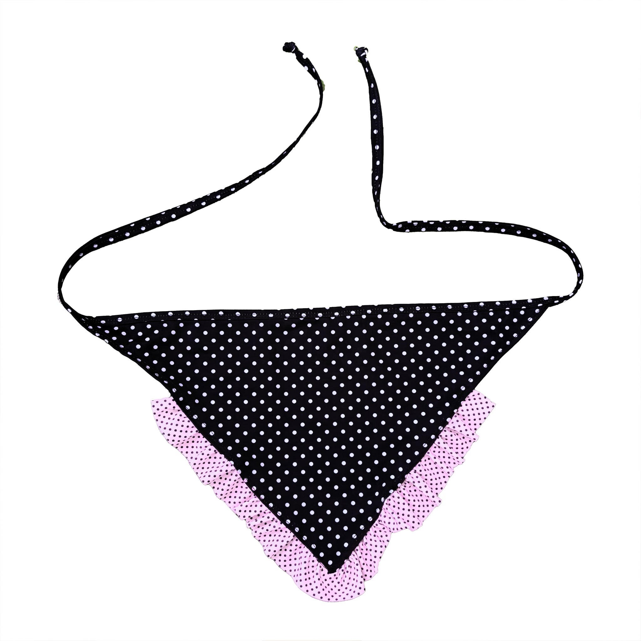 Black Polka Dot Swim Bandana