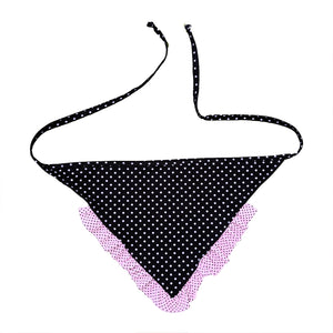 Black Polka Dot Swim Bandana